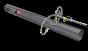 Spark detection and extinguishing system illustration