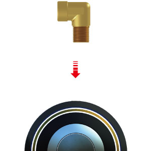 Pulsarlube V 90° Elbow installation accessory