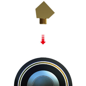 Pulsarlube V 45° Elbow installation accessory